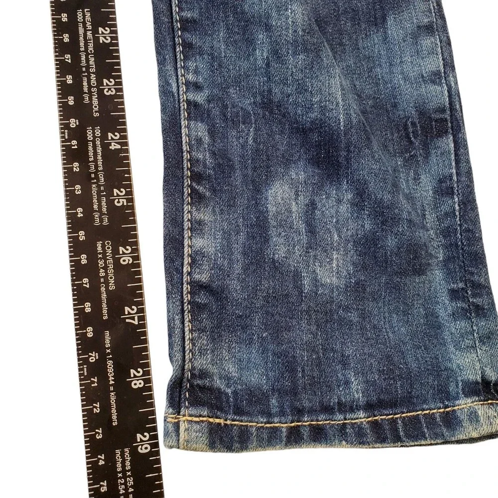 Decree Junior’s Distressed Holes Jeans‎ Super Skinny Stone Washed Stretchy SZ 13